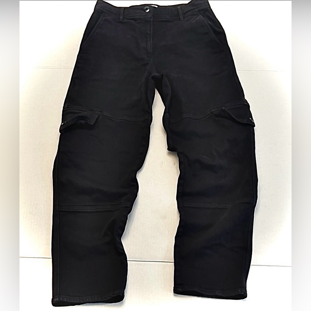WILFRED ARITZIA BLACK CARGO UTILITY COTTON PANTS 6